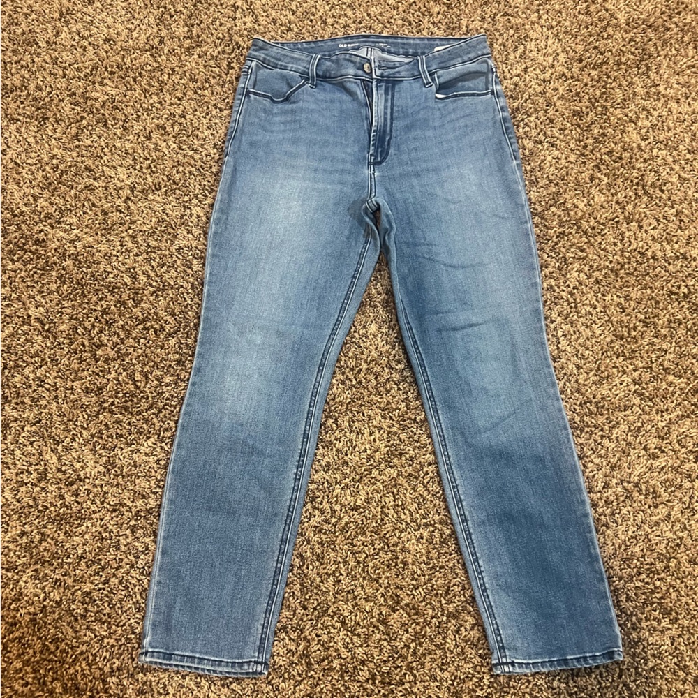Old Navy Light Blue High-Rise Straight Jeans Size 10 Short
